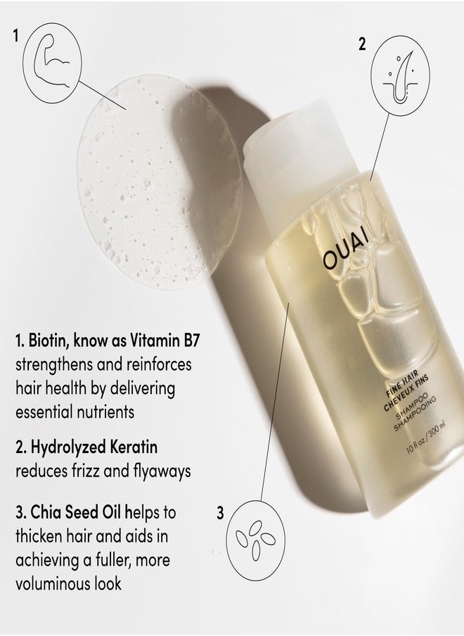 OUAI Fine Hair Shampoo 300ml - Volumizing & Lightweight Hair Care