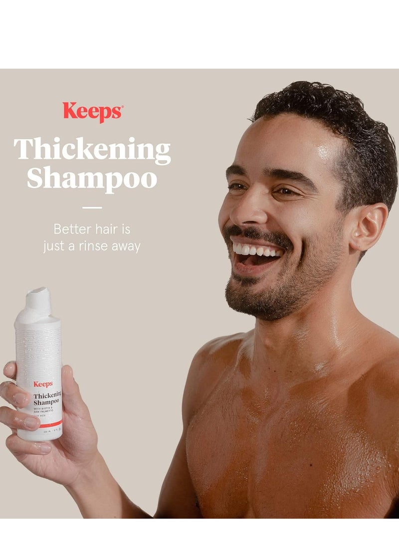 Keeps Hair Regrowth Treatment Mens Shampoo for Fuller, Thicker Looking Hair, 8 oz - Thinning and Hair Growth Shampoo for Men - DHT Blocker - Infused with Biotin, Caffeine, & Saw Palmetto