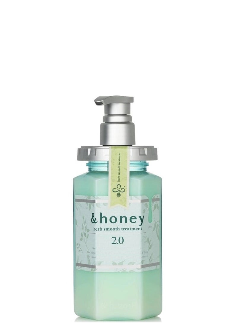 &Honey Herb Smooth Treatment Step 2.0 440ml for Extract For Beautiful Hair & Healthier Scalp, Soft & Light Care Made in Japan