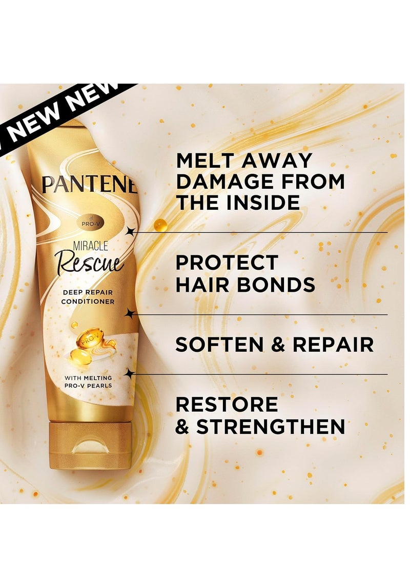 Pantene Miracle Rescue Deep Conditioner - Melting Pro-V Pearls for Dry, Damaged or Color-Treated Hair, Softens and Repairs, 8.0 oz