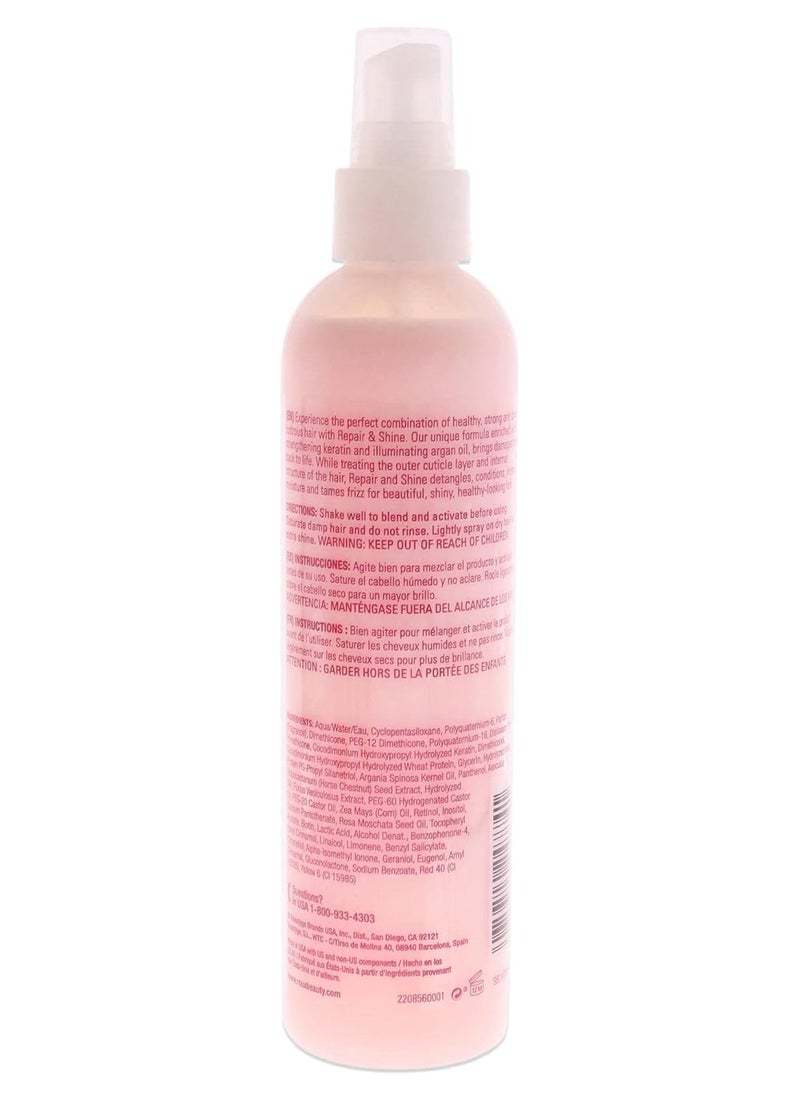 Roux Argan Oil Keratin Repair & Shine Leave in Treatment, Rejuvinating Formula for Damaged Hair, 8.45 Fl Oz