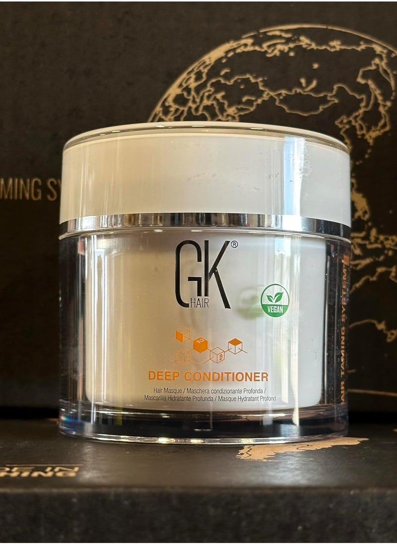 GK HAIR Global Keratin Deep Conditioner Masque (7.05 Fl Oz/200 g) Intense Hydrating Repair Treatment Mask for Dry Damaged Color Treated Frizzy Hair Restoration Formula with JOJOBA Seed Oils