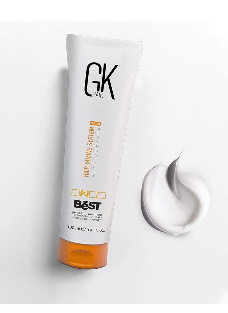 GK HAIR Global Keratin The Best (3.4 Fl Oz/100ml) Smoothing Keratin Hair Treatment - Professional Brazilian Complex Blowout Straightening For Silky Smooth & Frizz Free Hair