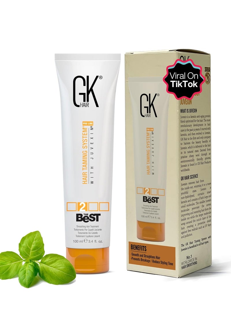 GK HAIR Global Keratin The Best (3.4 Fl Oz/100ml) Smoothing Keratin Hair Treatment - Professional Brazilian Complex Blowout Straightening For Silky Smooth & Frizz Free Hair