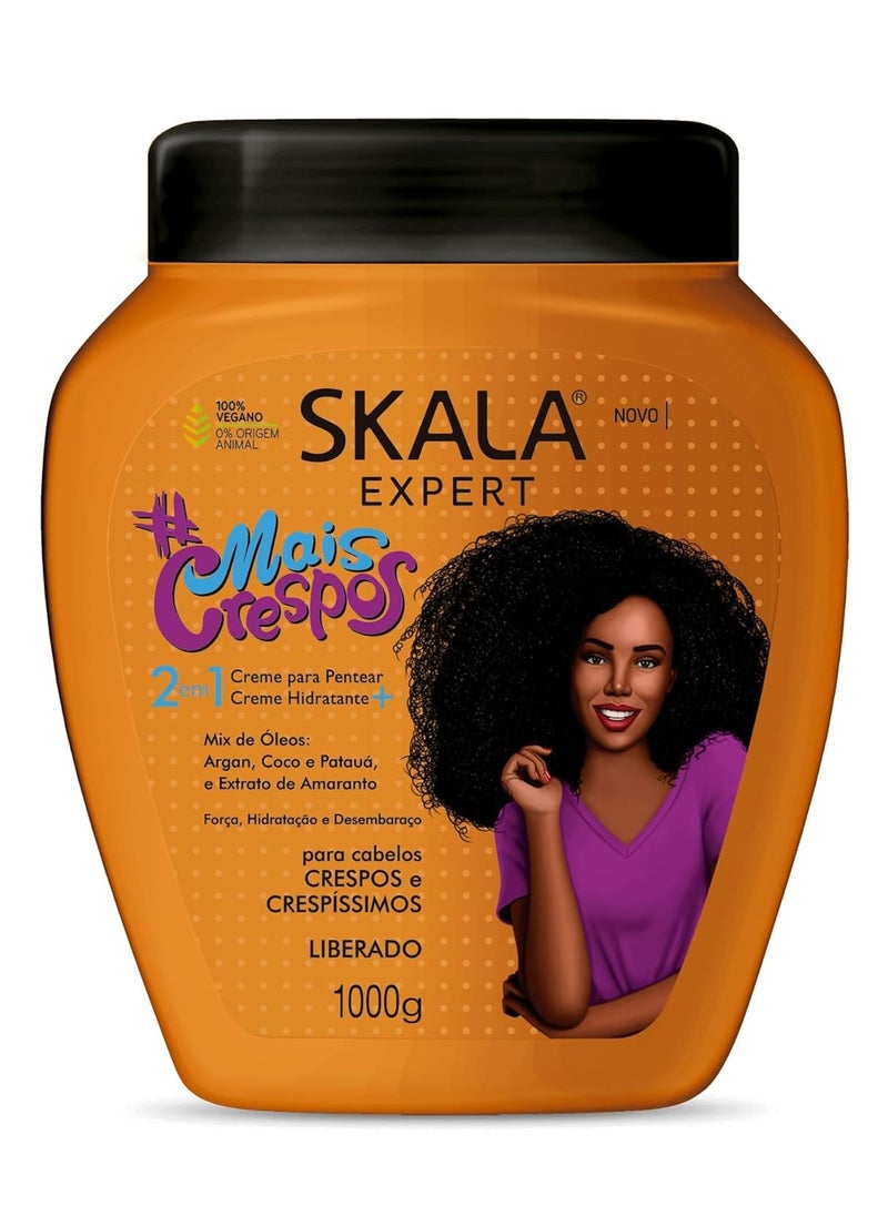 Skala - Expert - Creme de Tratamento 2 em 1 Mais Crespos 1 Kg - (More Curls 2 in 1 Treatment Cream Net 33.81 Oz)