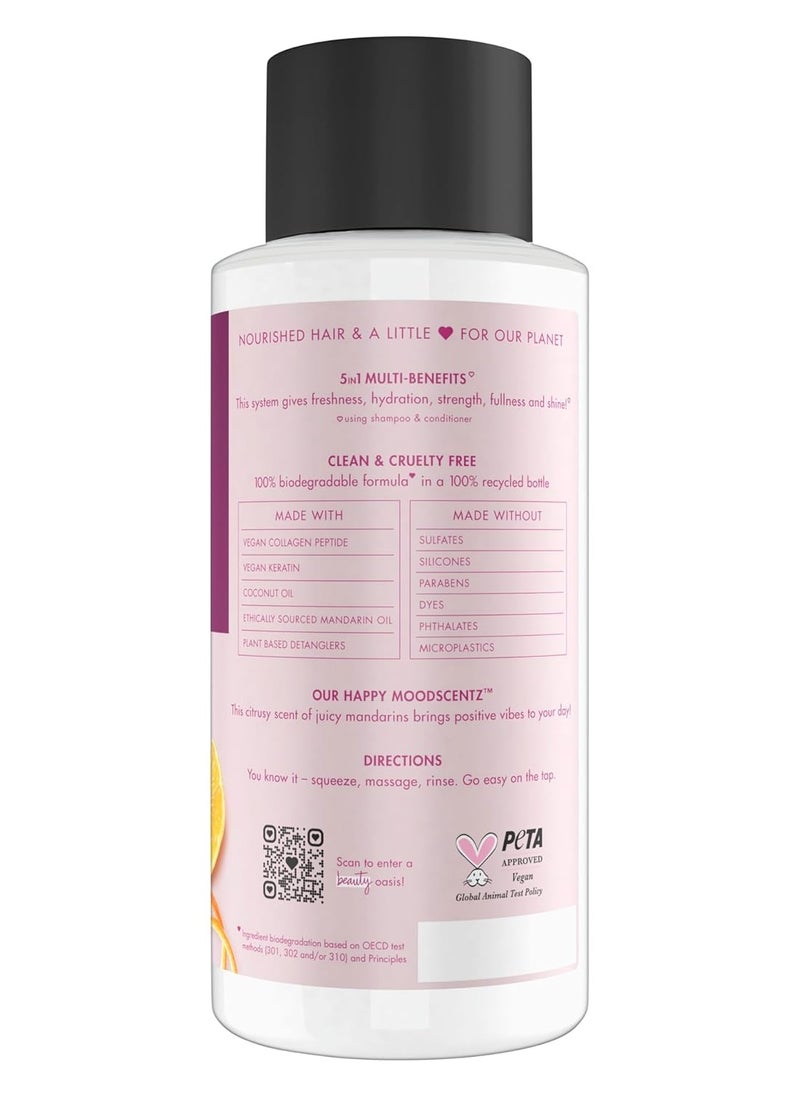 Love Beauty and Planet 5-in-1 Multi-Benefit Conditioner Vegan Keratin Collagen & Sun-Kissed Mandarin, for a Deep Cleanse, Hydration, Strength, Fullness, & Shine, 13.5 fl oz