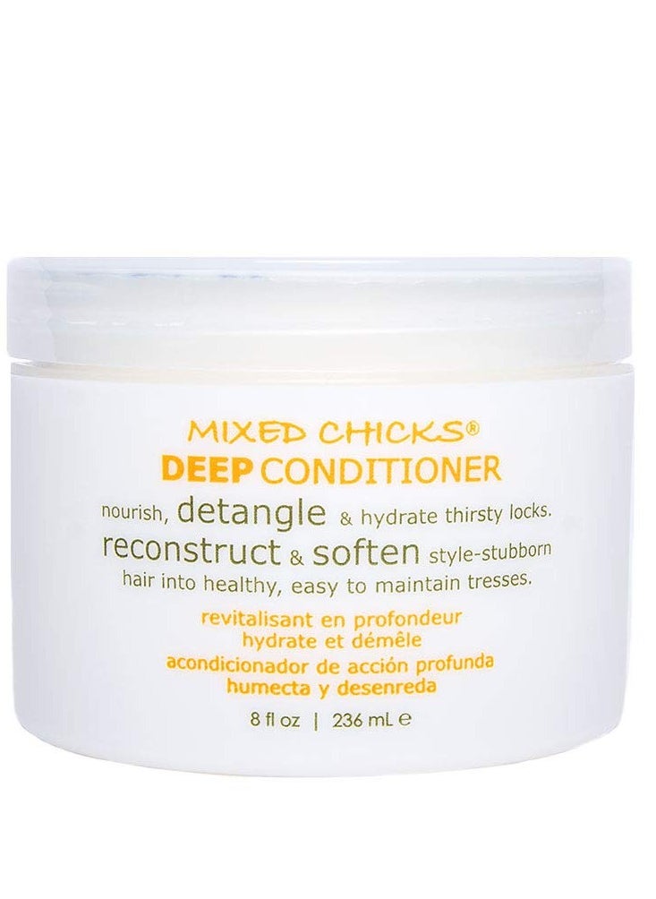 Mixed Chicks Detangling Deep Conditioner - Softens, Moisturizes & Detangles Straight or Curly Hair, 8 fl.oz