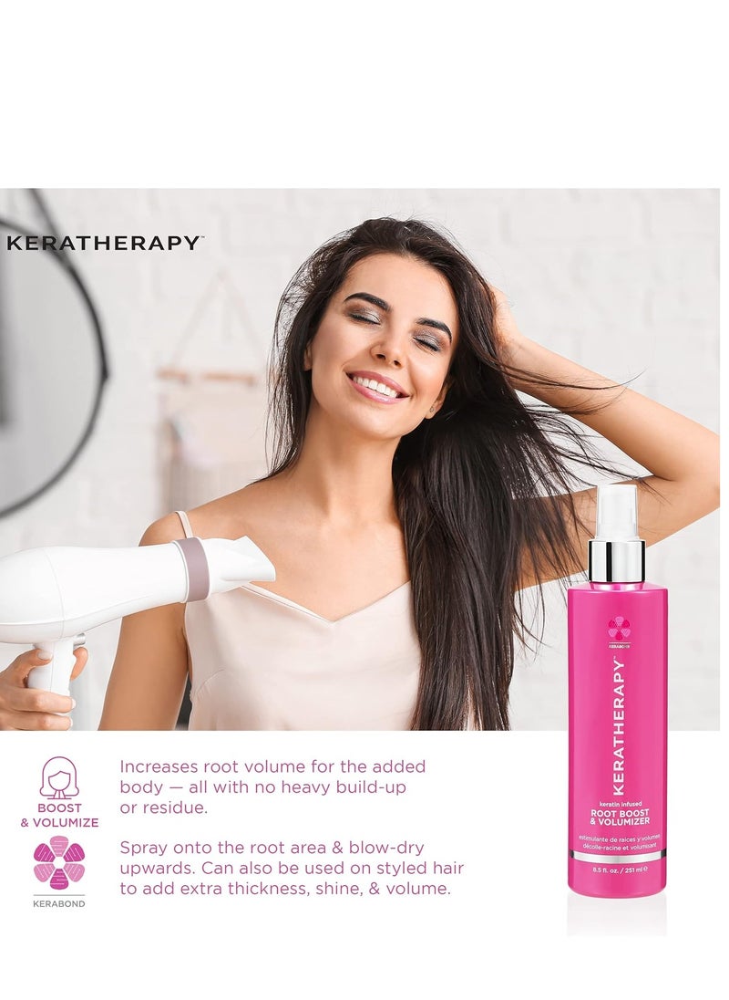 Keratherapy Keratin Infused Volume Root Boost and Volumizer Spray, 8.5 fl. oz., 251 ml - Root Booster for Hair Volume with Kerabond Technology, Hemp Seed Oil, Sea Kelp, & Hydrolyzed Silk