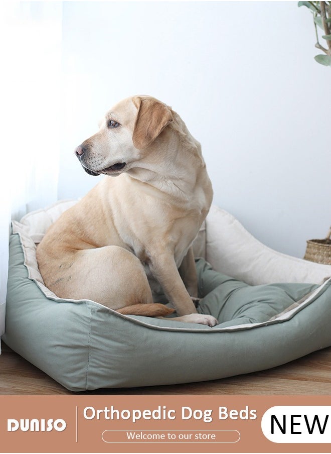 Dog Bed, Non-Slip Pet Sofa Lounger Puppy Couch Removable Machine Washable Cover Cushion Big Cat Kennel Cot, Medium Large Adult Dogs Kitten Sleeping Mattress