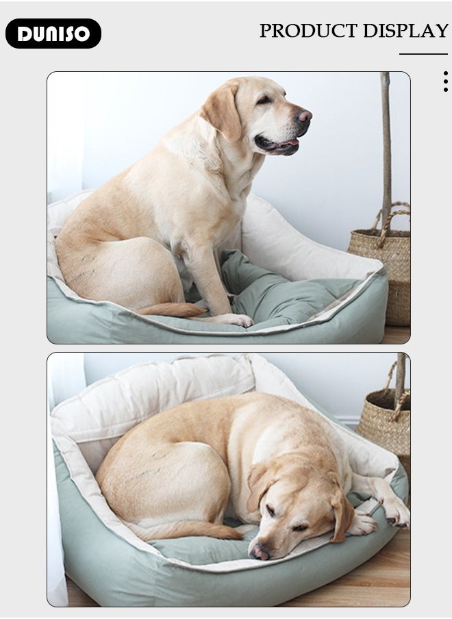 Dog Bed, Non-Slip Pet Sofa Lounger Puppy Couch Removable Machine Washable Cover Cushion Big Cat Kennel Cot, Medium Large Adult Dogs Kitten Sleeping Mattress