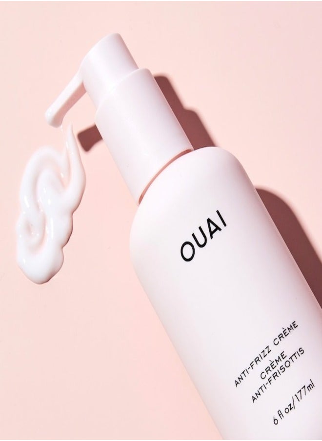 OUAI Anti-Frizz Hair Crème - Travel Size 89ml | Smoothing & Frizz Control Cream