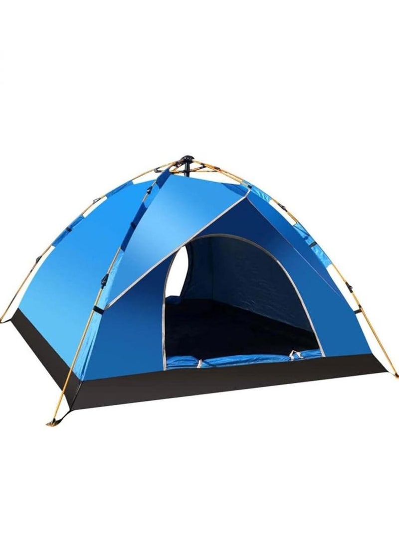 Pop Up Tent Double Doors Frame Garden Picnic Hiking Tent Light and Practical Popup Tent Waterproof for Camping for 3-4 People 200 * 200 * 135cm