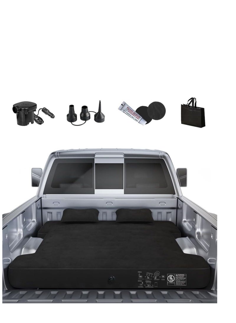 Bed Air Mattress, Full Size Truck Beds, Inflatable Air Mattress Bed with Air Pump 2 Pillows, Carry Bag, Pickup Bed Air Mattress