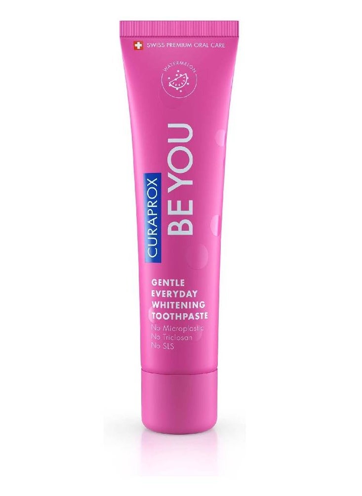 Curaprox Be You Watermelon Toothpaste Pink 60ML - Gentle Everyday Whitening Toothpaste
