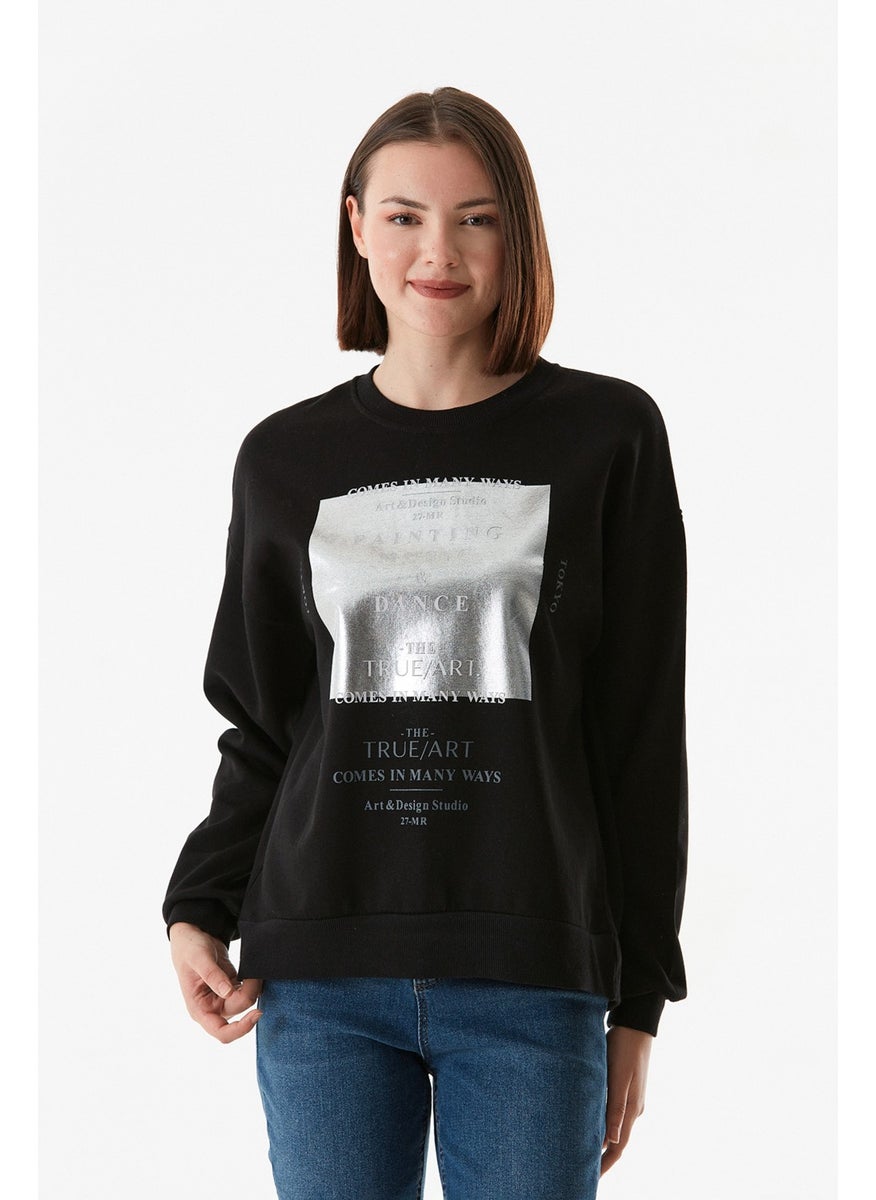 Printed Crew Neck Sweatshirt