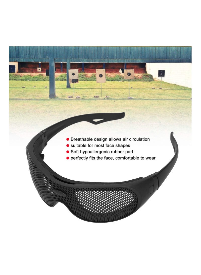 Safety Goggles, Impact Resistant Windproof Iron Mesh Pattern UV400 for Military Fans CS Outdoor Game