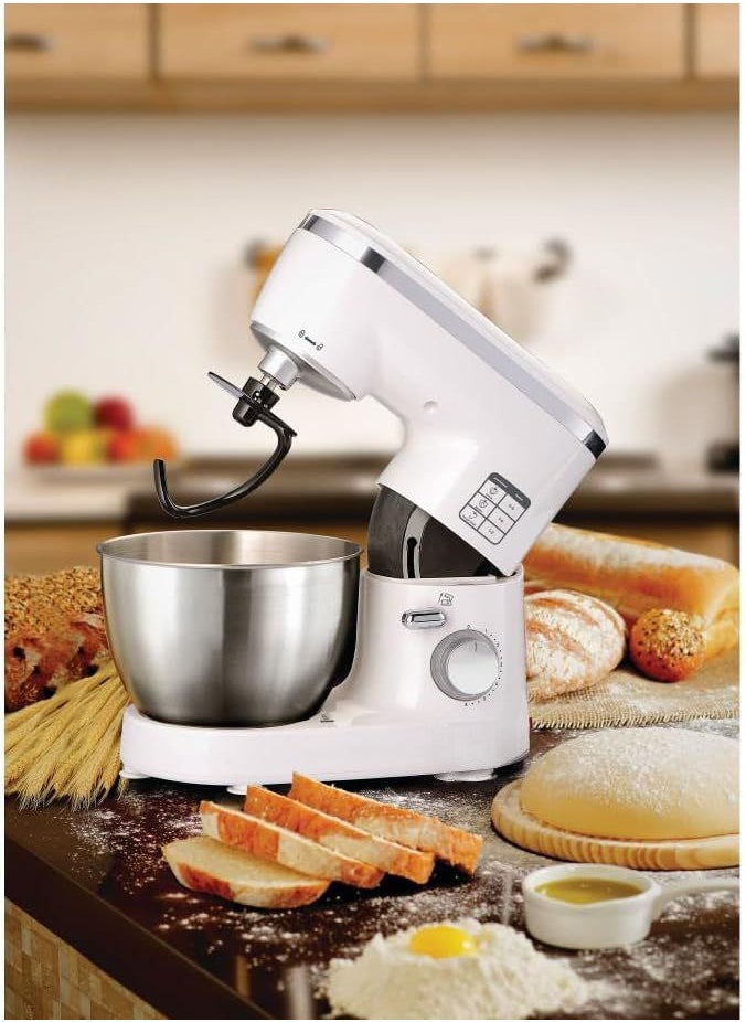 Kitchen Stand Mixer Machine, 1000W Power, 4L Large Capacity, Stainless Steel Bowl, 6 Speed Settings for Perfect Baking Results, Easy Mixing & Kneading, 2 years warranty, SM1000-B5