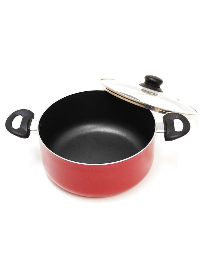 Non Stick Cooking Pot Red 30cm