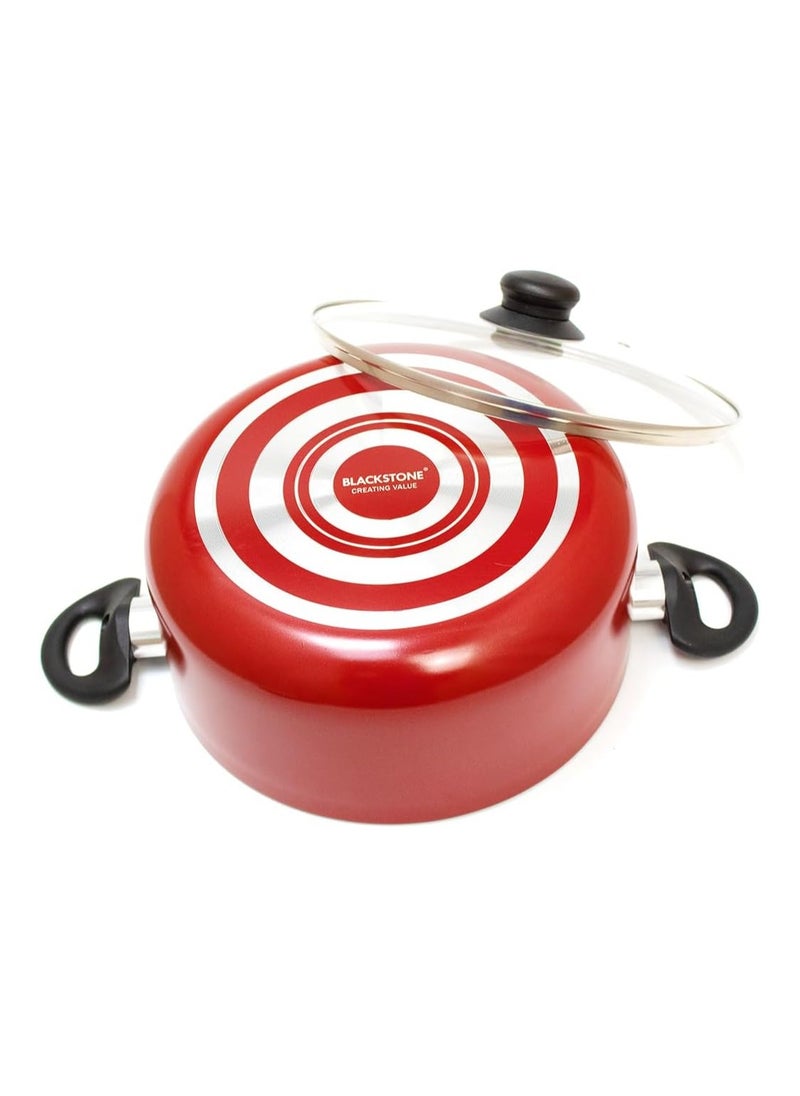 Non Stick Cooking Pot Red 30cm