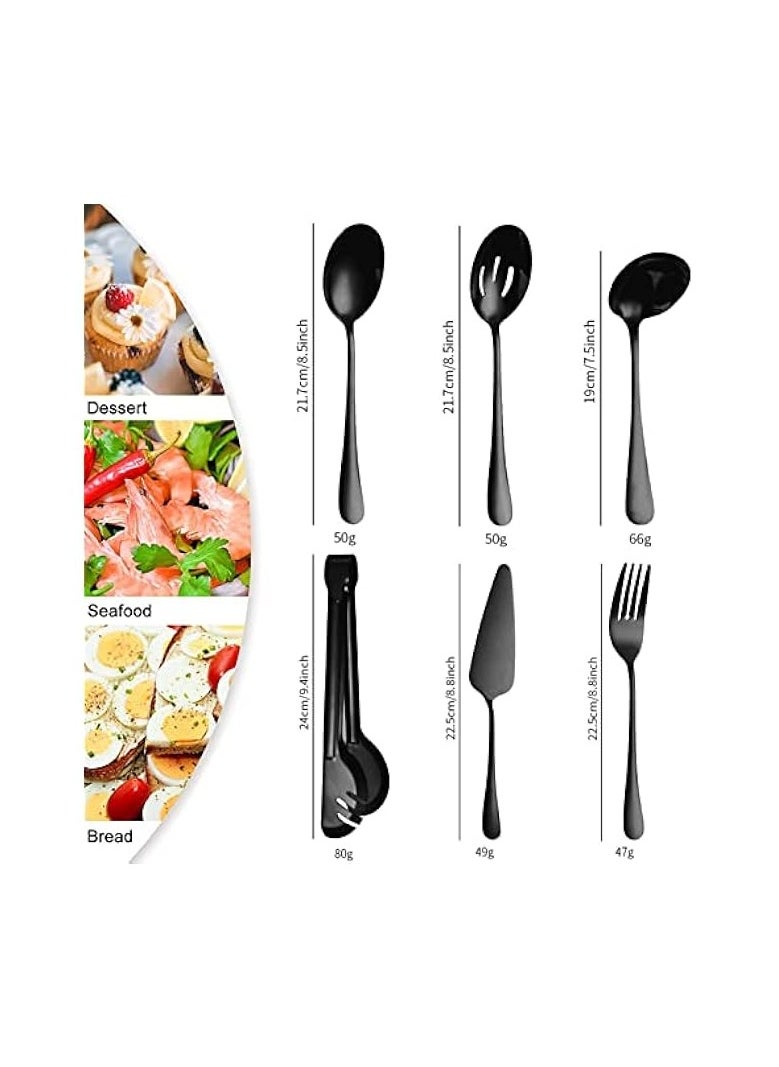 tainless Steel Serving Utensils,10PCS Large Serving Spoon Set,Slotted Serving Spoons,Serving Spoons,Serving Forks,Serving Tongs,Buffet Catering Serving Spoons Fork