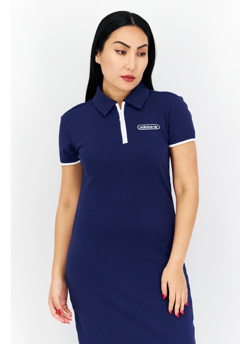 Women Sportswear Fit Outdoor Dress, Navy Blue