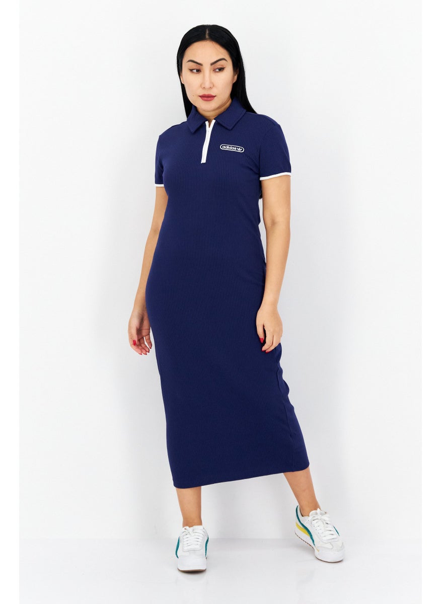 Women Sportswear Fit Outdoor Dress, Navy Blue