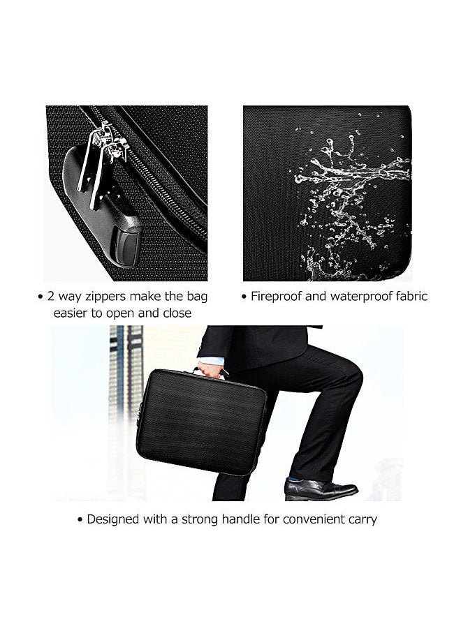 Multifunctional Multi-Layer Document Bag Large Capacity Fireproof Waterproof File Certificate Storage Bag with Password Lock