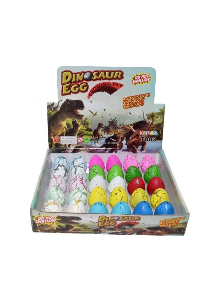 Dinosaur Eggs to Toy Incubation Growing Dino Dragon For Children Big Size Package 30 Name Colour:Black - black