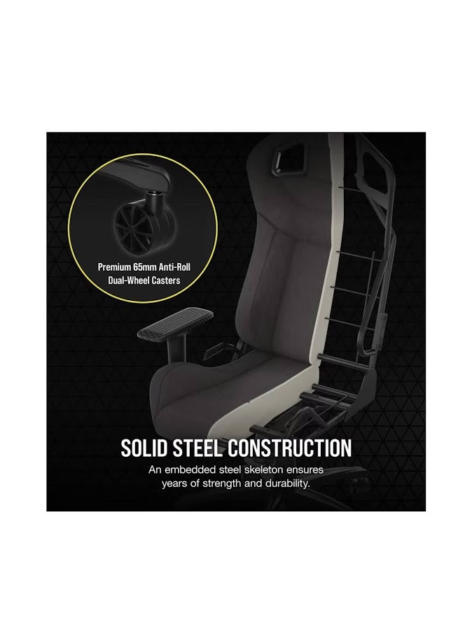 T3 Rush Fabric Gaming Chair - Charcoal