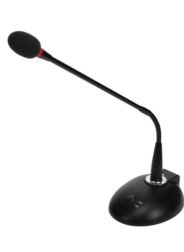 Commercial Audio Desktop Paging Microphone with On/Off Button (No Logo),Black