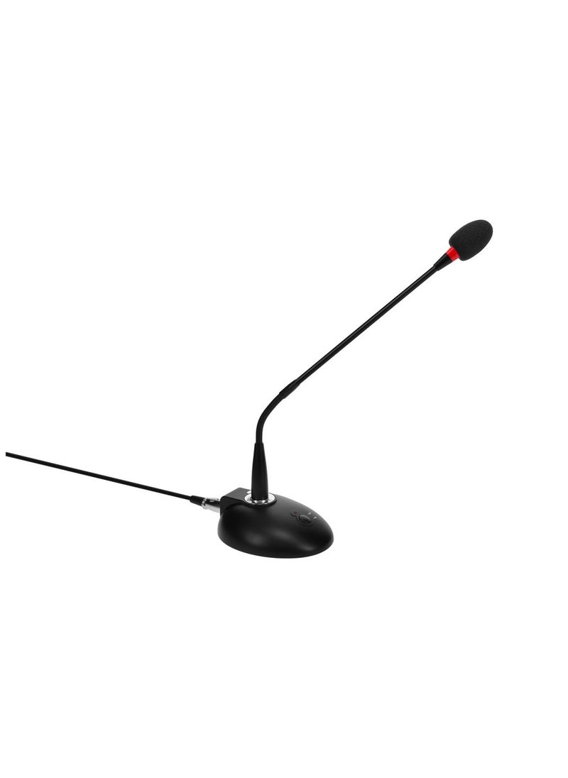 Commercial Audio Desktop Paging Microphone with On/Off Button (No Logo),Black