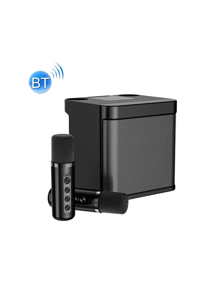 One Land YS-203 Bluetooth Karaoke Speaker Wireless Microphone Black Colour:Black