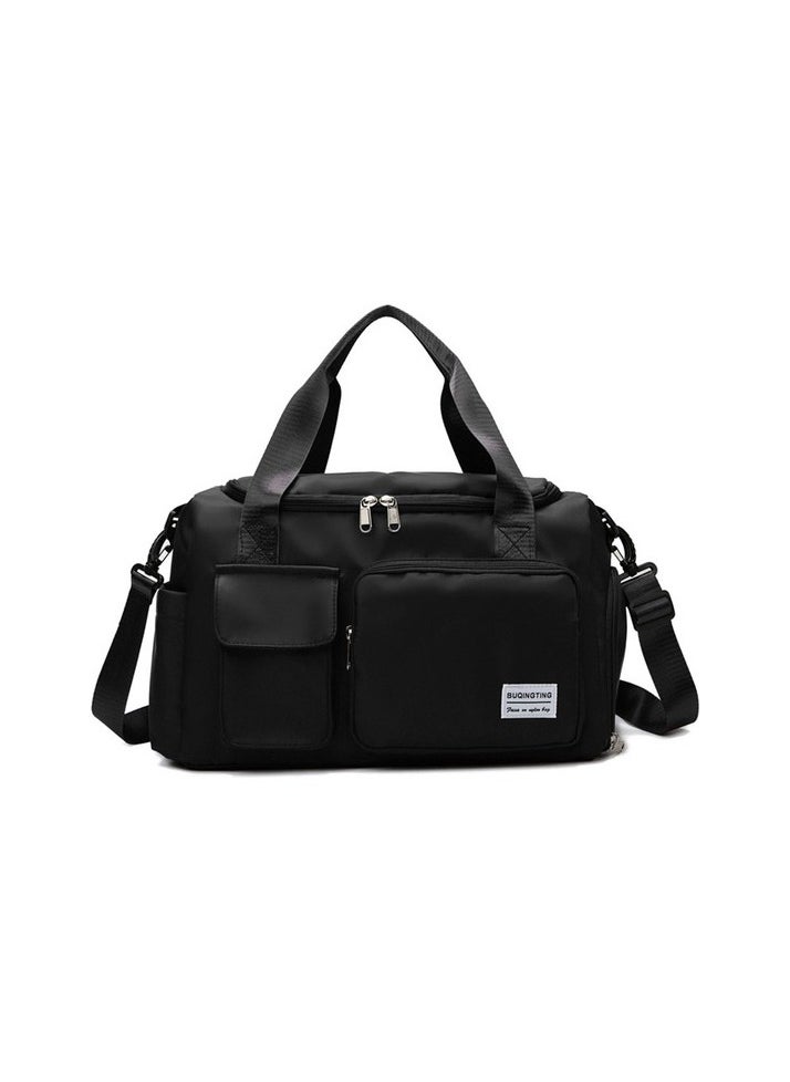 Travel Bag Luggage Bag Open Waterproof Nylon Messenger bag Colour:Black