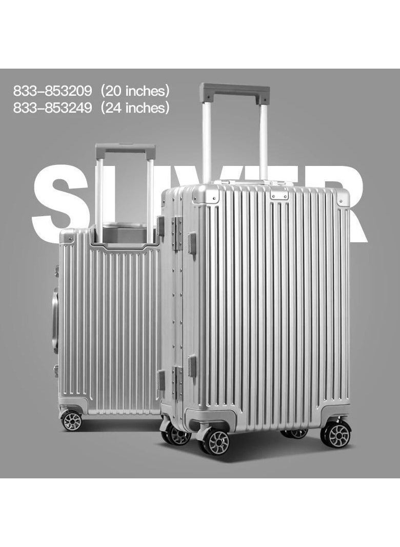 Luggage Set of Check-in and hand carry Baggage aluminum shape 2 Pieces (10kg/20kg).