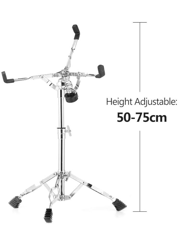 12-inch Galvanized Carbon Steel Drum Tripod Stand 19.7inch-29.5inch Height Adjustable for Dumb Drum Snare Drum Drum Set Supporting