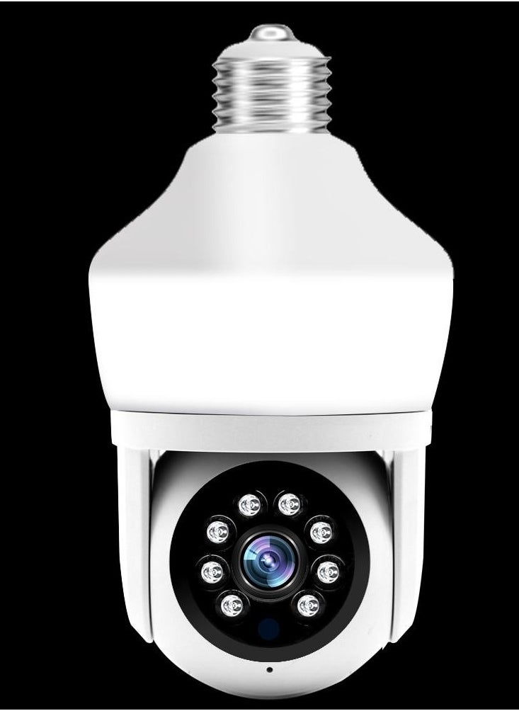 GEEK SPACE 3MP WIFI Dual lens Bulb Camera, CM-D211EM, Full Color Night Vision, 2 Way Audio, Motion Detection, Motion Tracking, PTZ Control, 24/7 Recording