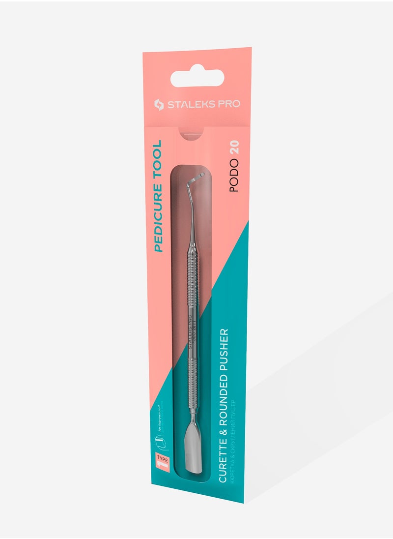 Podology curette - PODO 20 | TYPE 1 (curette and rounded wide pusher)