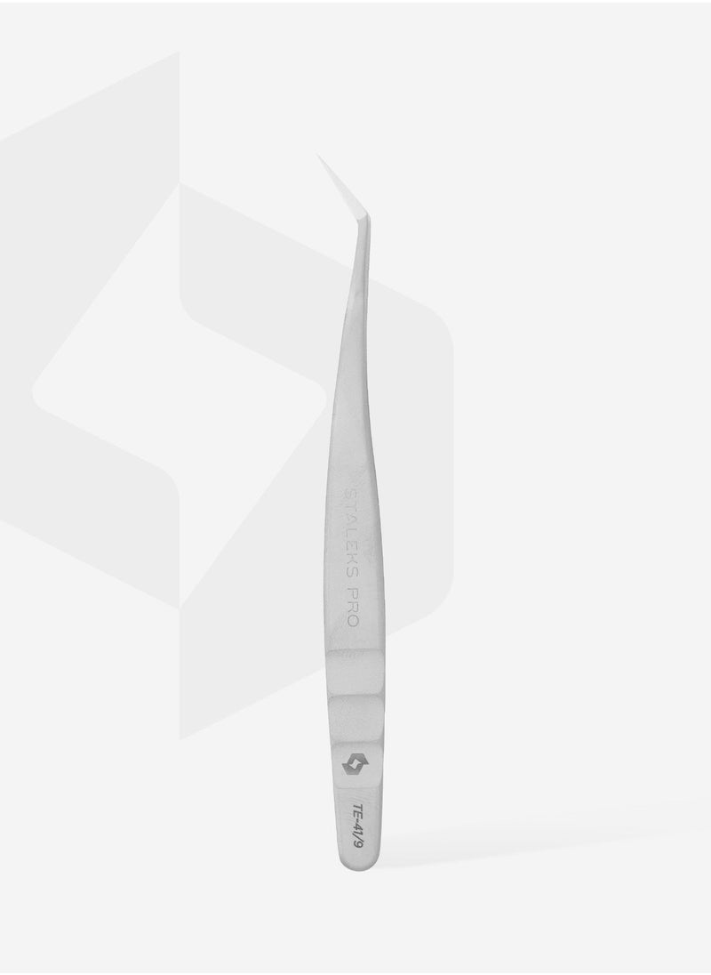 Professional eyelash tweezers - EXPERT 41 | TYPE 9 (L-shaped, 35′)