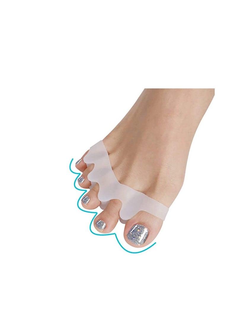 Gel Toe Separator, Gel Toe Stretchers for Overlapping Toes, Easy Wear in Shoes, Quickly Alleviating Pain After Yoga Activities, Can be used in Nail Art Salon Pedicure Manicure Tool