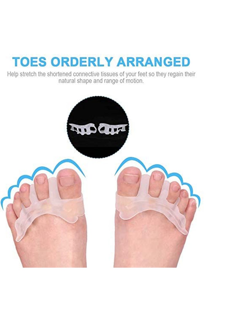 Gel Toe Separator, Gel Toe Stretchers for Overlapping Toes, Easy Wear in Shoes, Quickly Alleviating Pain After Yoga Activities, Can be used in Nail Art Salon Pedicure Manicure Tool