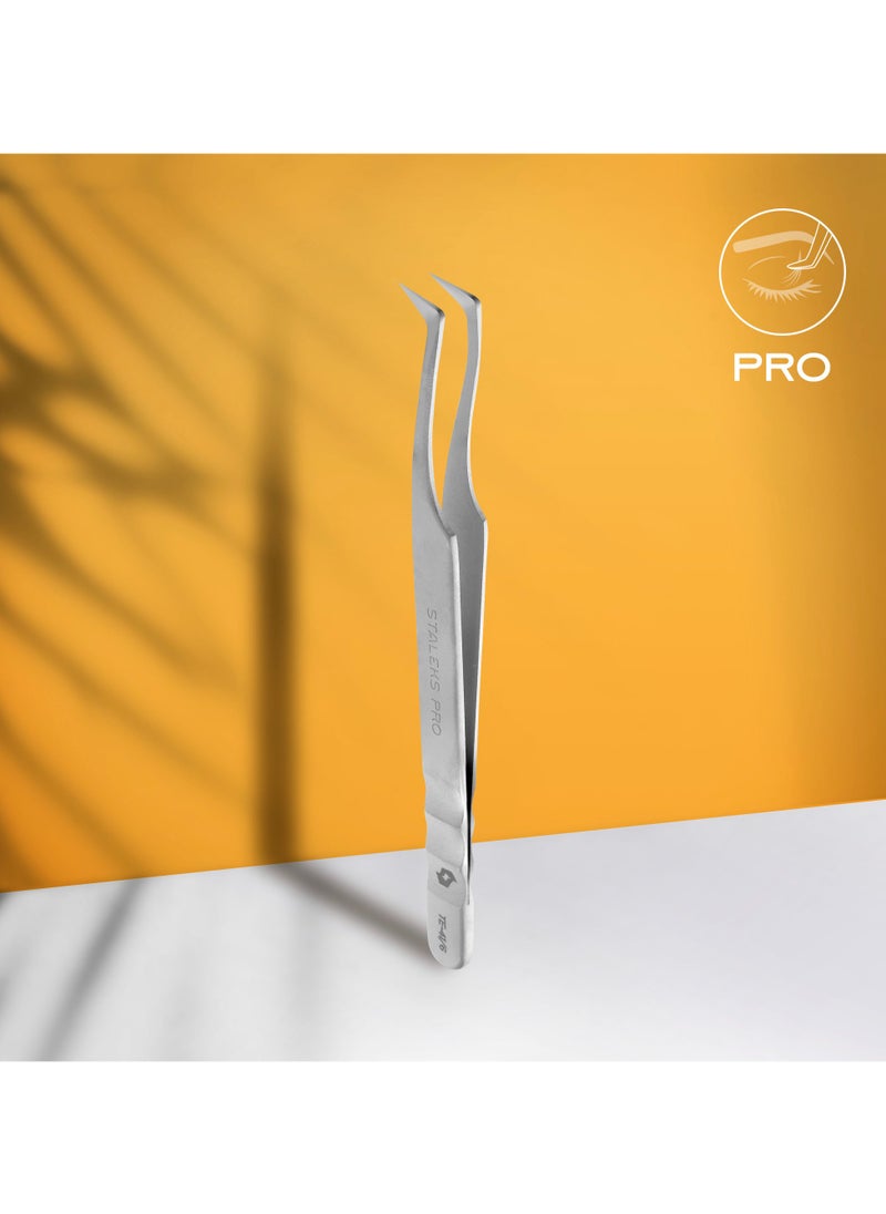 Professional eyelash tweezers - EXPERT 41 | TYPE 6 (L-shaped, 75′)