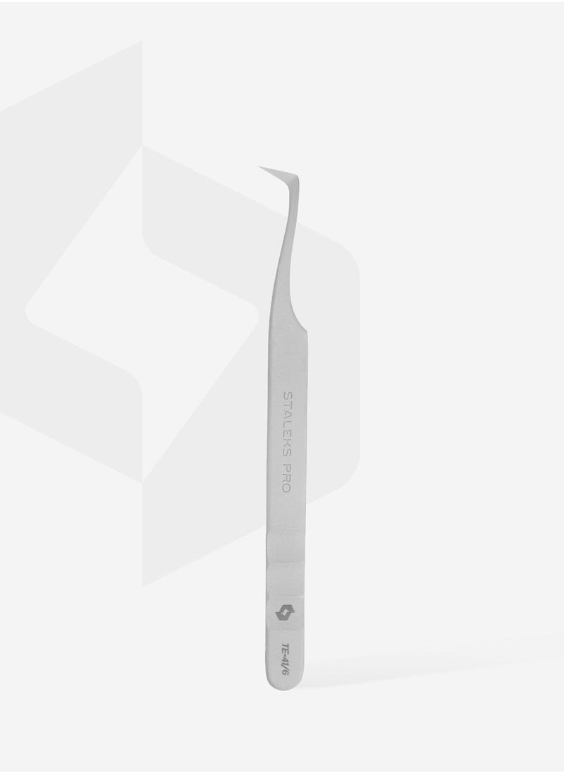 Professional eyelash tweezers - EXPERT 41 | TYPE 6 (L-shaped, 75′)