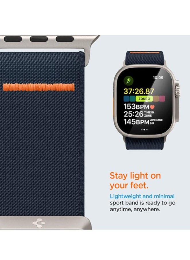 Lite Fit Ultra Band designed for Apple Watch Band for Apple Watch Ultra 2   Ultra (49mm  Series 9/8/7 (45mm  Series SE2/6/SE/5/4 (44mm) and Series 3/2/1 (42mm) Nylon Solo Loop