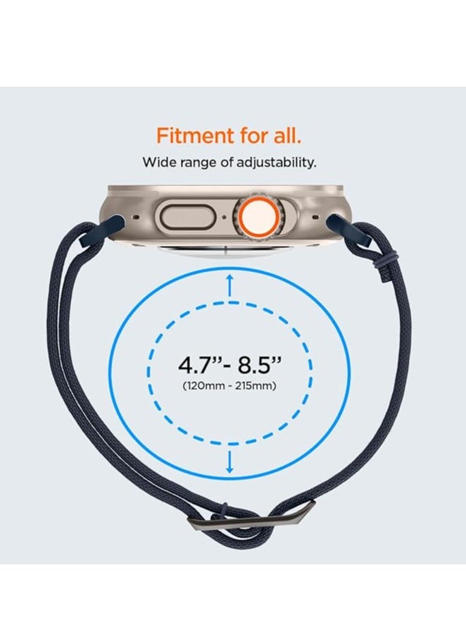 Lite Fit Ultra Band designed for Apple Watch Band for Apple Watch Ultra 2   Ultra (49mm  Series 9/8/7 (45mm  Series SE2/6/SE/5/4 (44mm) and Series 3/2/1 (42mm) Nylon Solo Loop