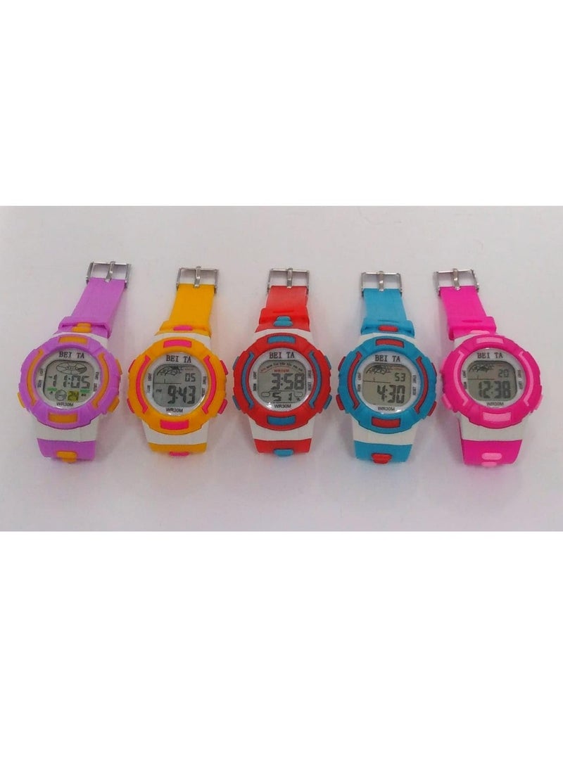 Colourful Digital Children Watches, Assorted  Set of 10