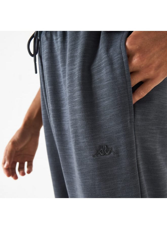 Kappa Logo Embroidered Joggers with Drawstring Closure and Pockets