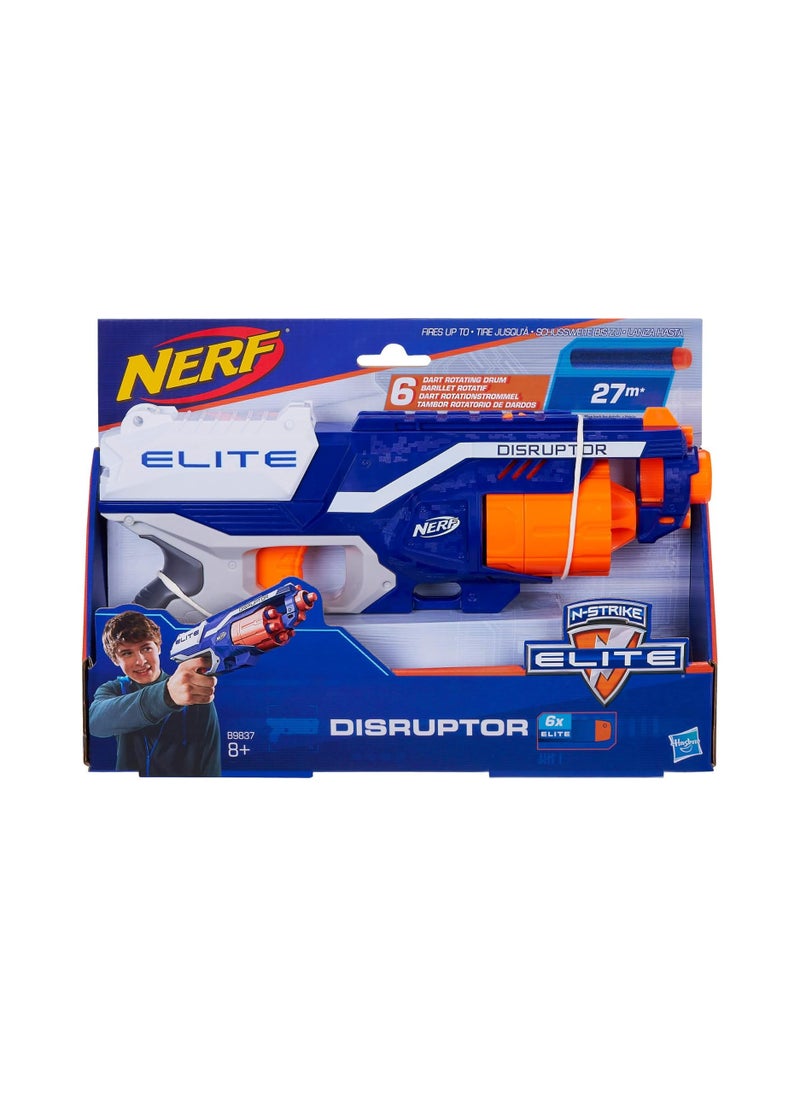 Nerf Disruptor Elite Toy Blaster 6 Dart Rotating Drum Includes 6 Official Nerf Elite Darts