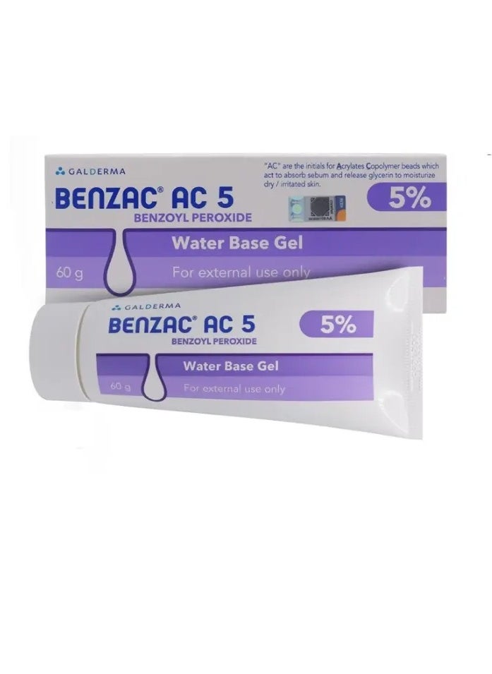 Benzac AC 5% Benzoyl Peroxide Gel 60g