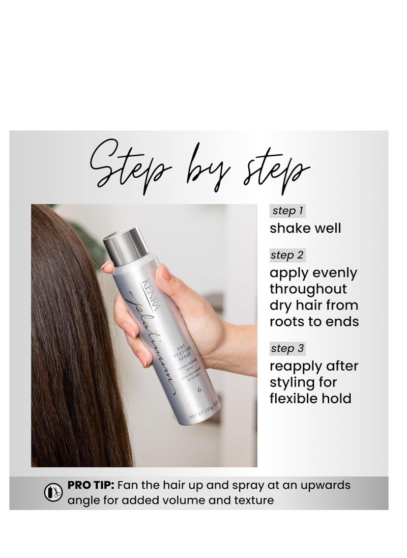 Kenra Platinum Dry Texture Spray 6 | Texture Defining Styler | Increases Texture & Fullness | Absorbs Oils & Impurities | Ultra-Lightweight, Non-Drying Formulation | All Hair Types