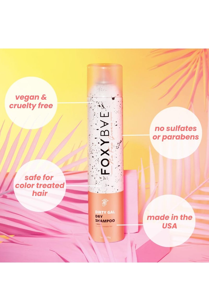 FoxyBae Volumizing Dry Shampoo Spray for Women - With Biotin for Hair Growth - For Dark, Brunette & Blonde Hair - Refreshing & Non-Toxic